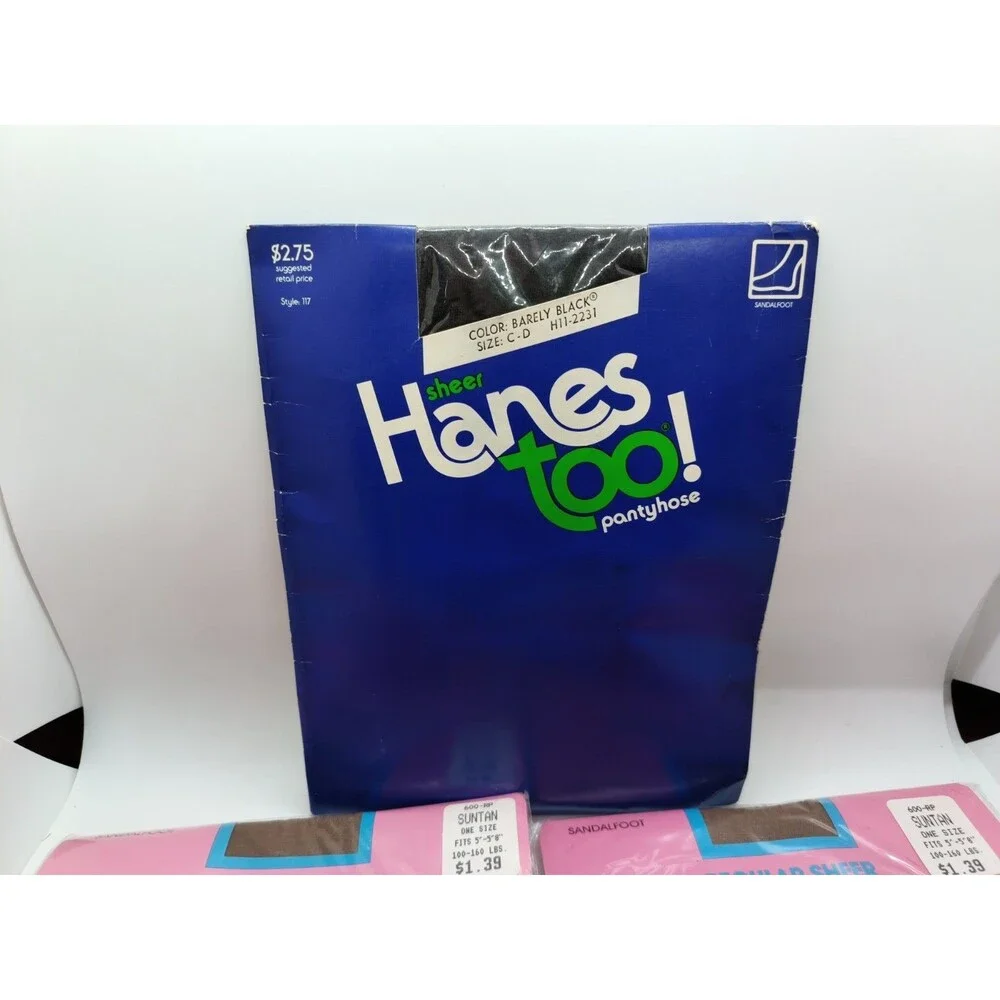 Vintage Pantyhose Stockings Lot Hanes Too Red Rose Velon NOS Sheer Pantyhose 5